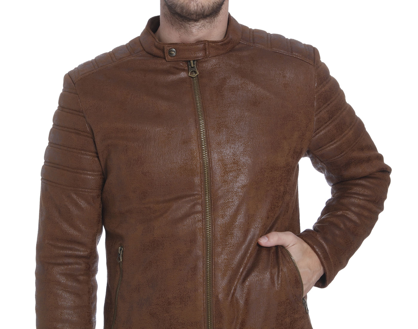 Tan Biker Jacket