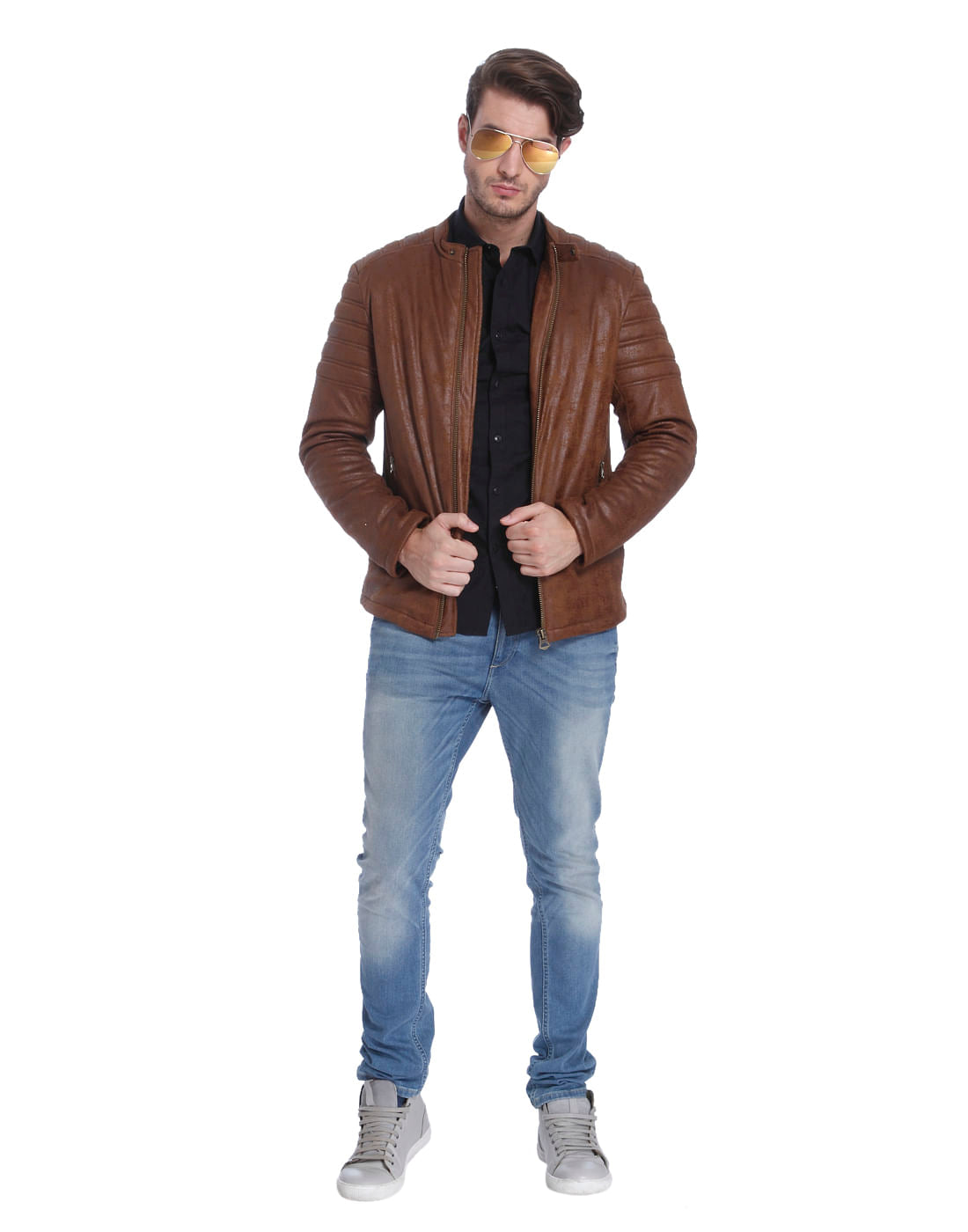 Tan Biker Jacket