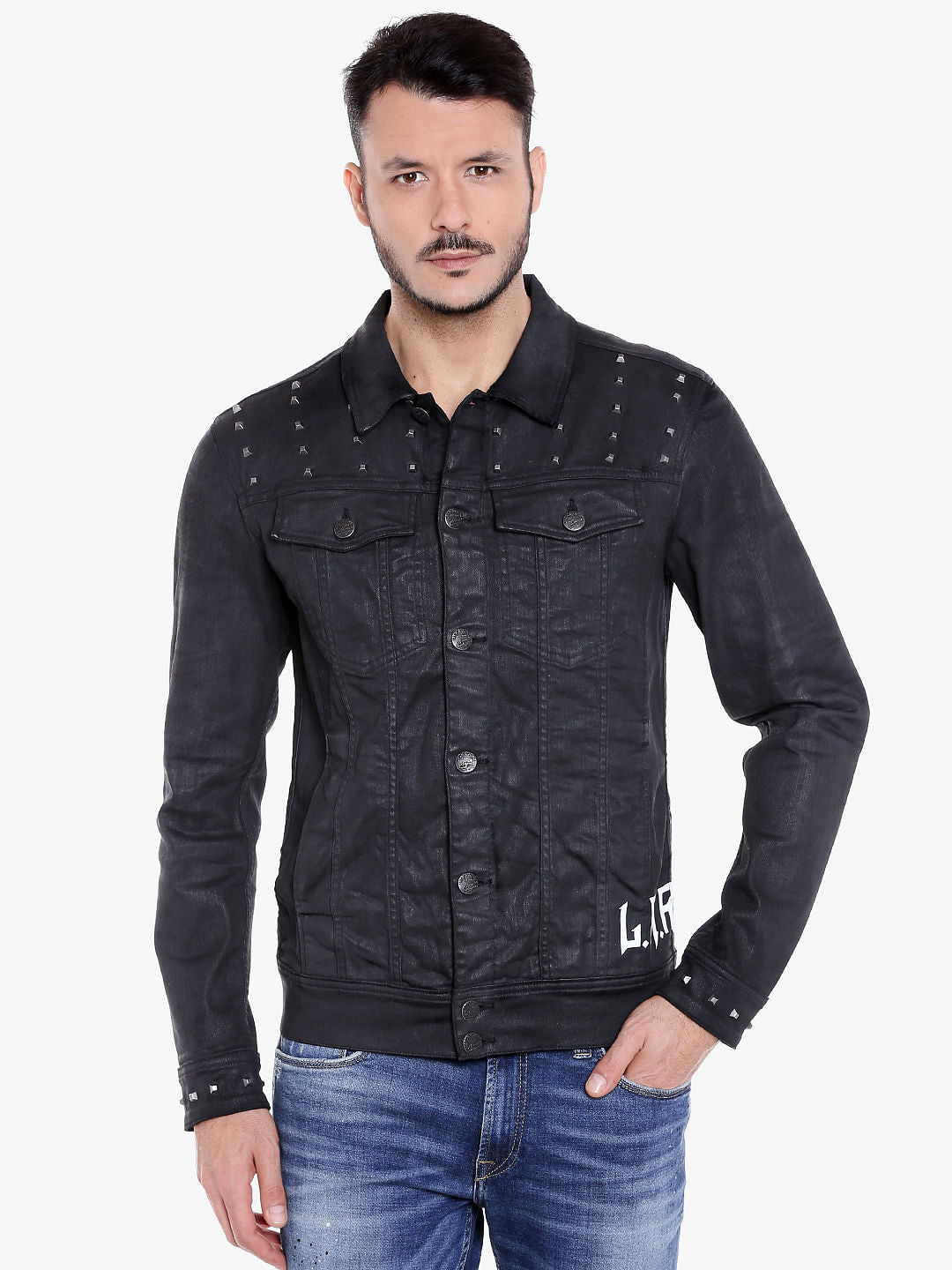 Black Studded Biker Jacket