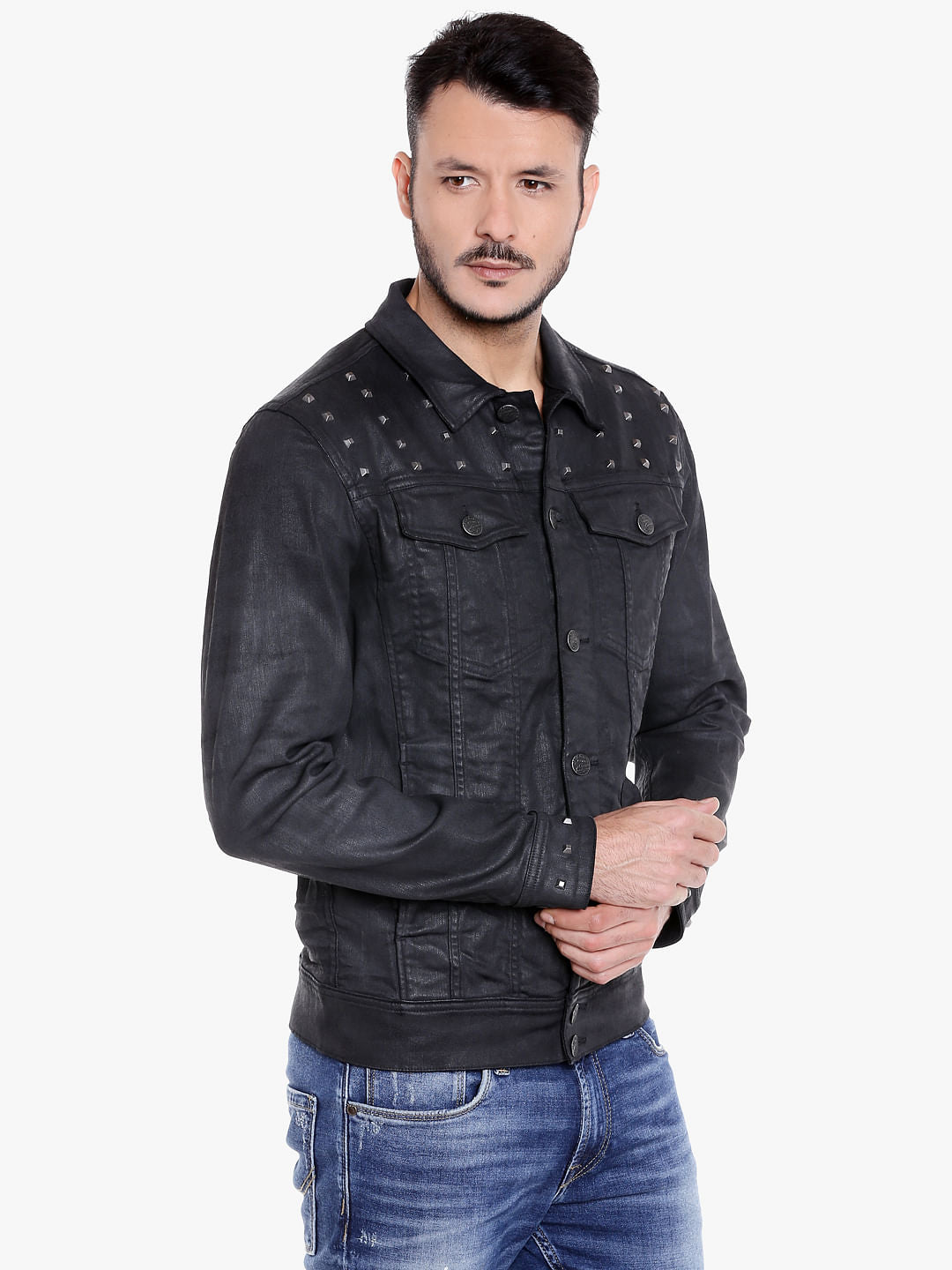Black Studded Biker Jacket