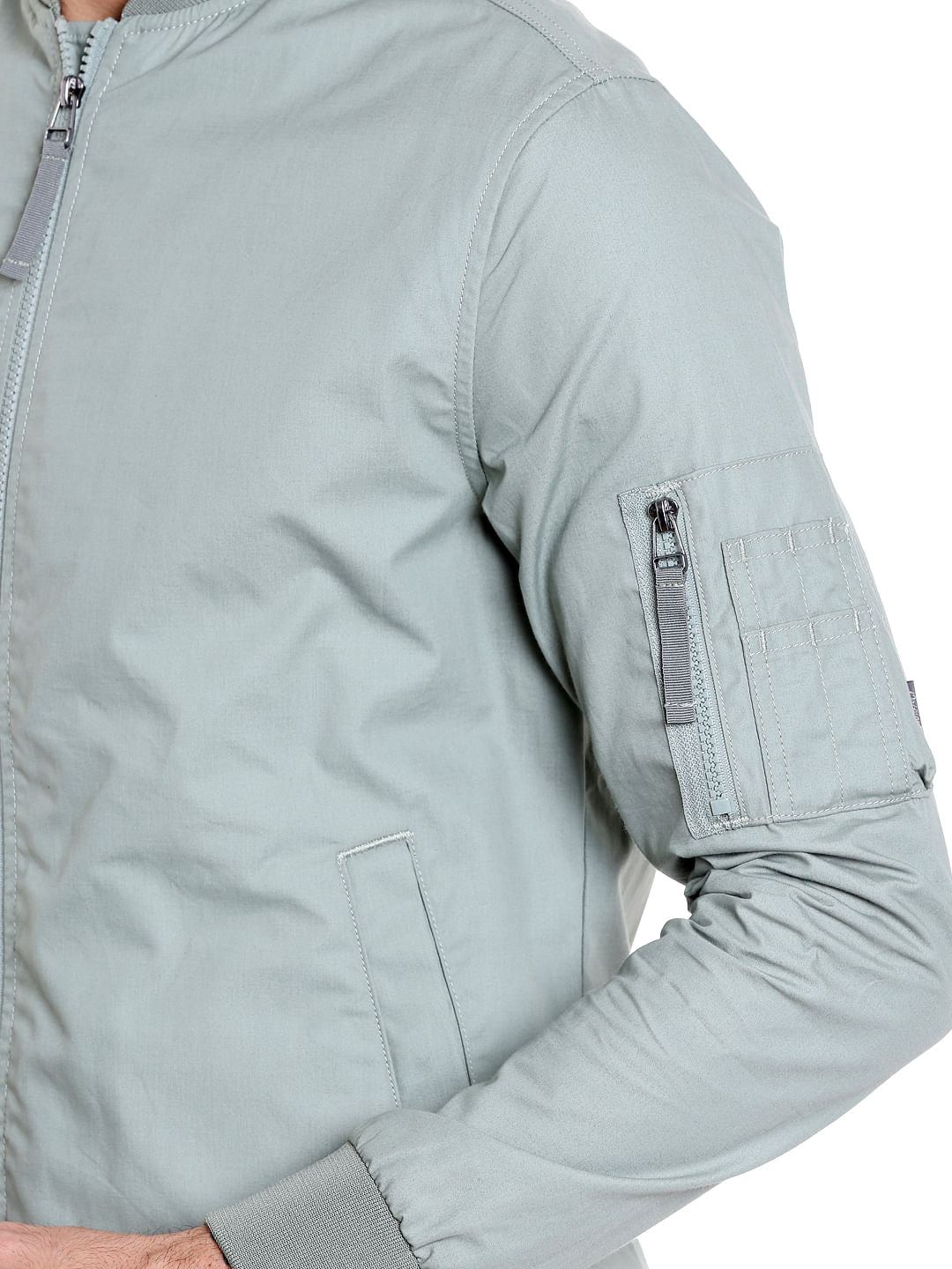 Light Grey Bomber Jacket