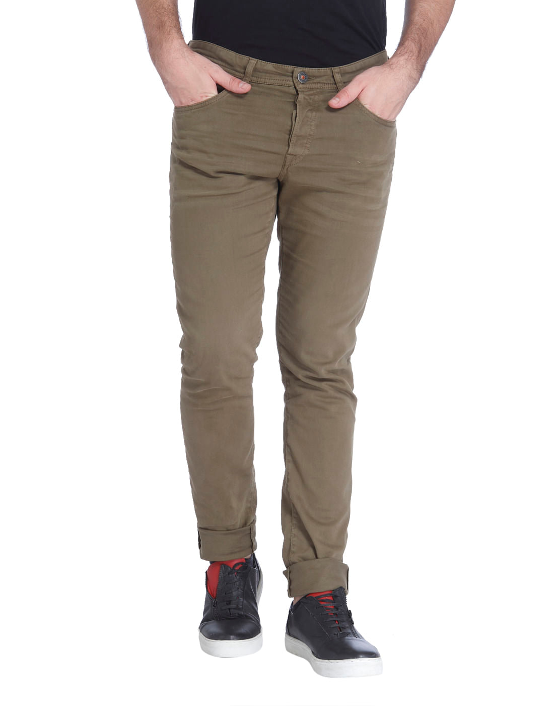 Brown Slim Fit Pants - 28/32