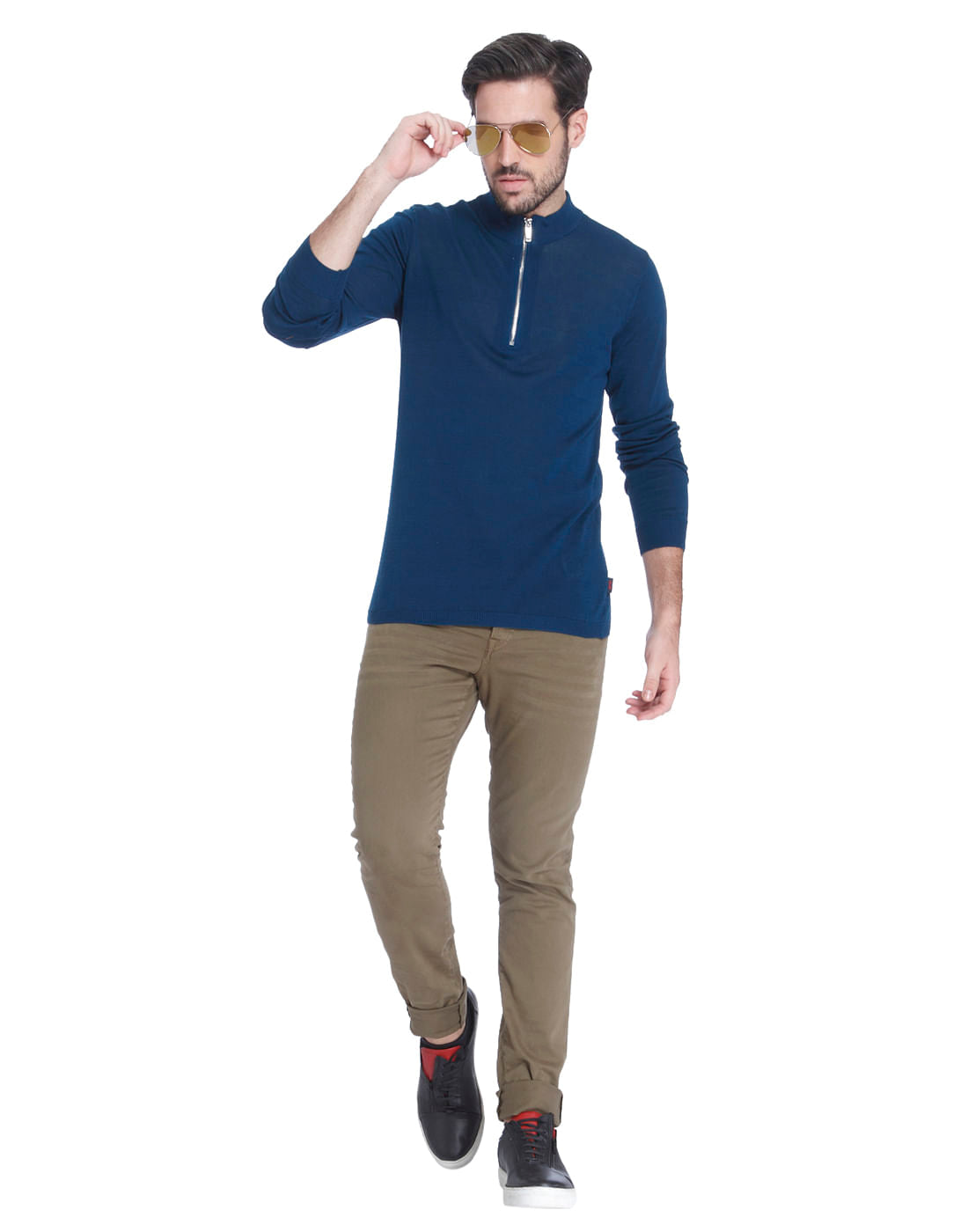 Brown Slim Fit Pants
