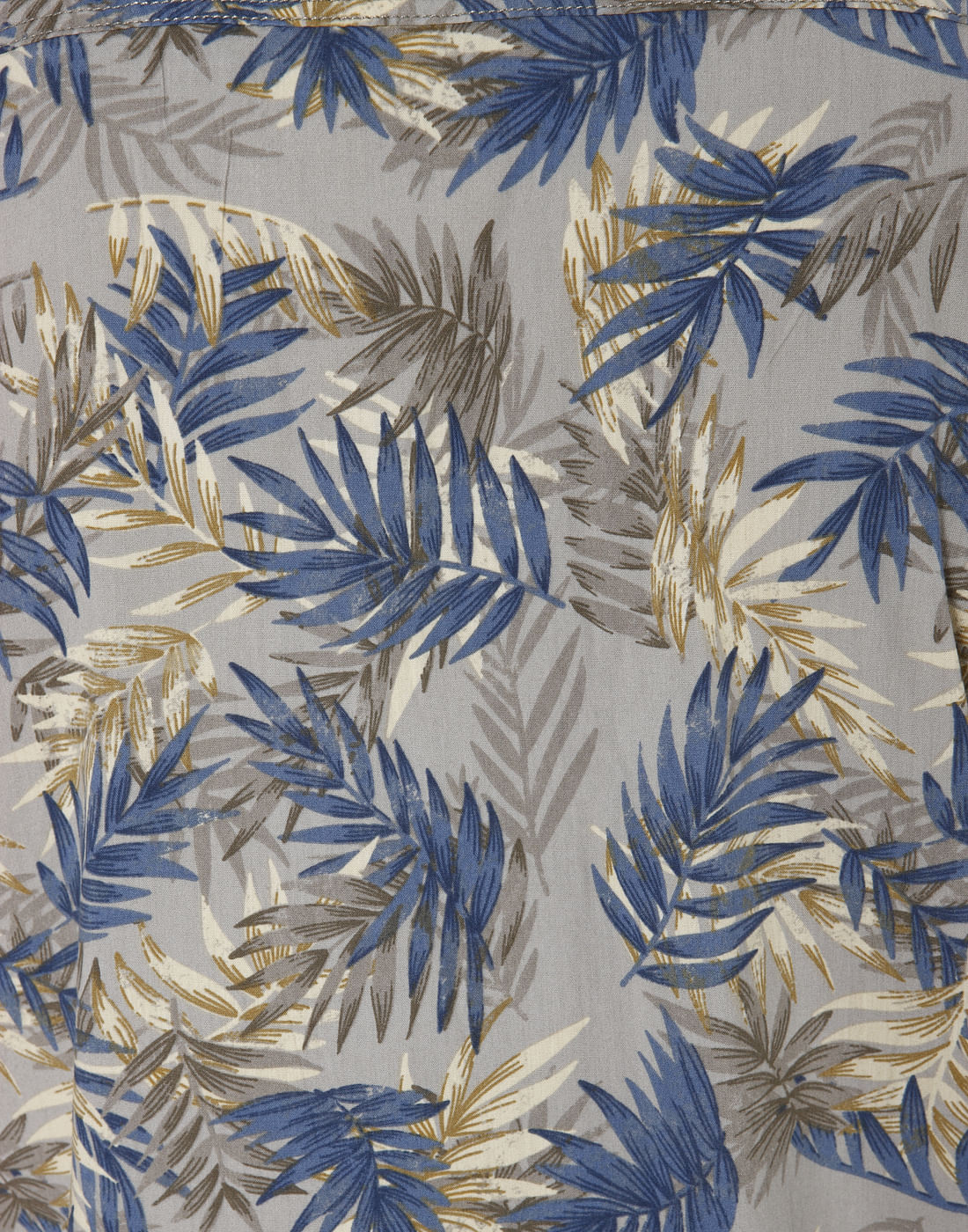 Grey Tropical Print Shirt