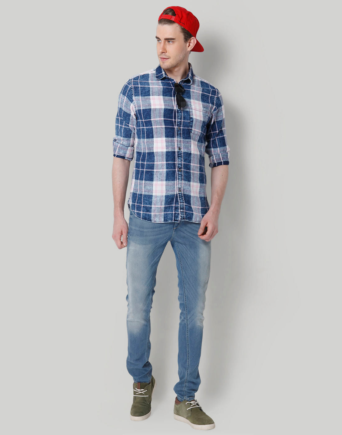 Blue & Pink Check Shirt