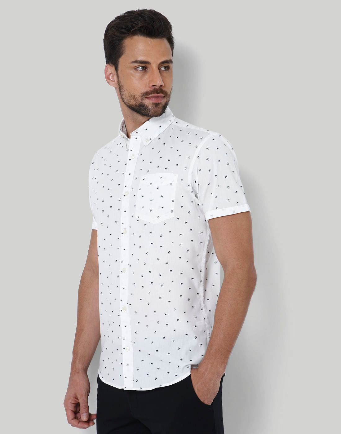 White All Over Print Shirt
