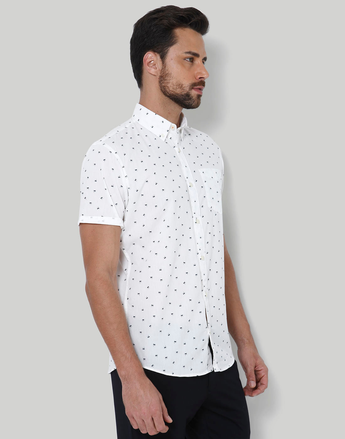 White All Over Print Shirt