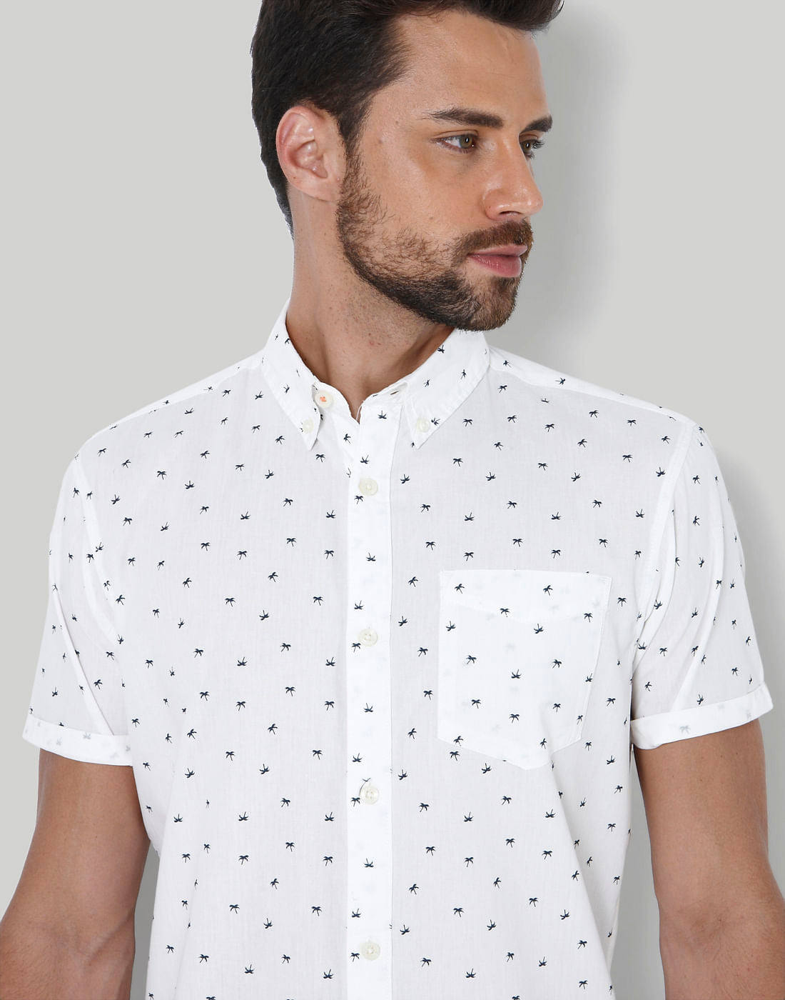 White All Over Print Shirt