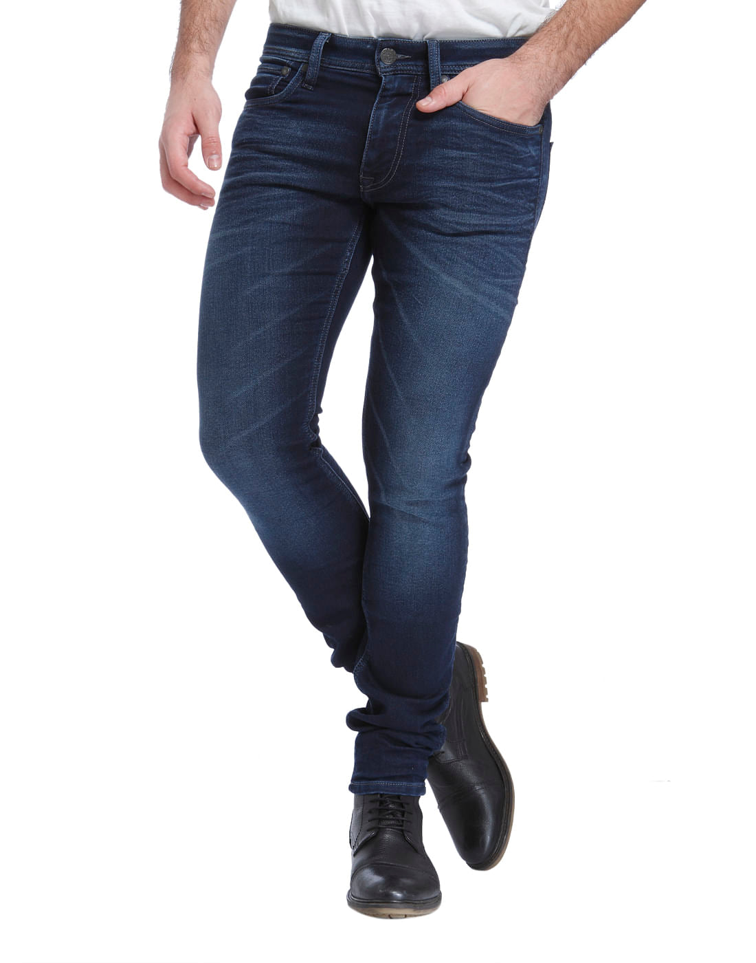 Dark Blue Low Rise Slim Fit Jeans - 28/32