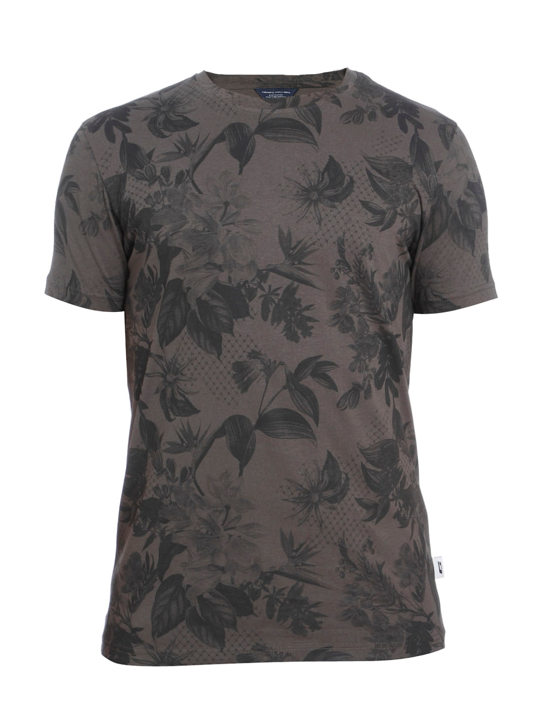 Brown Flora & Fauna Printed Crew Neck T-Shirt