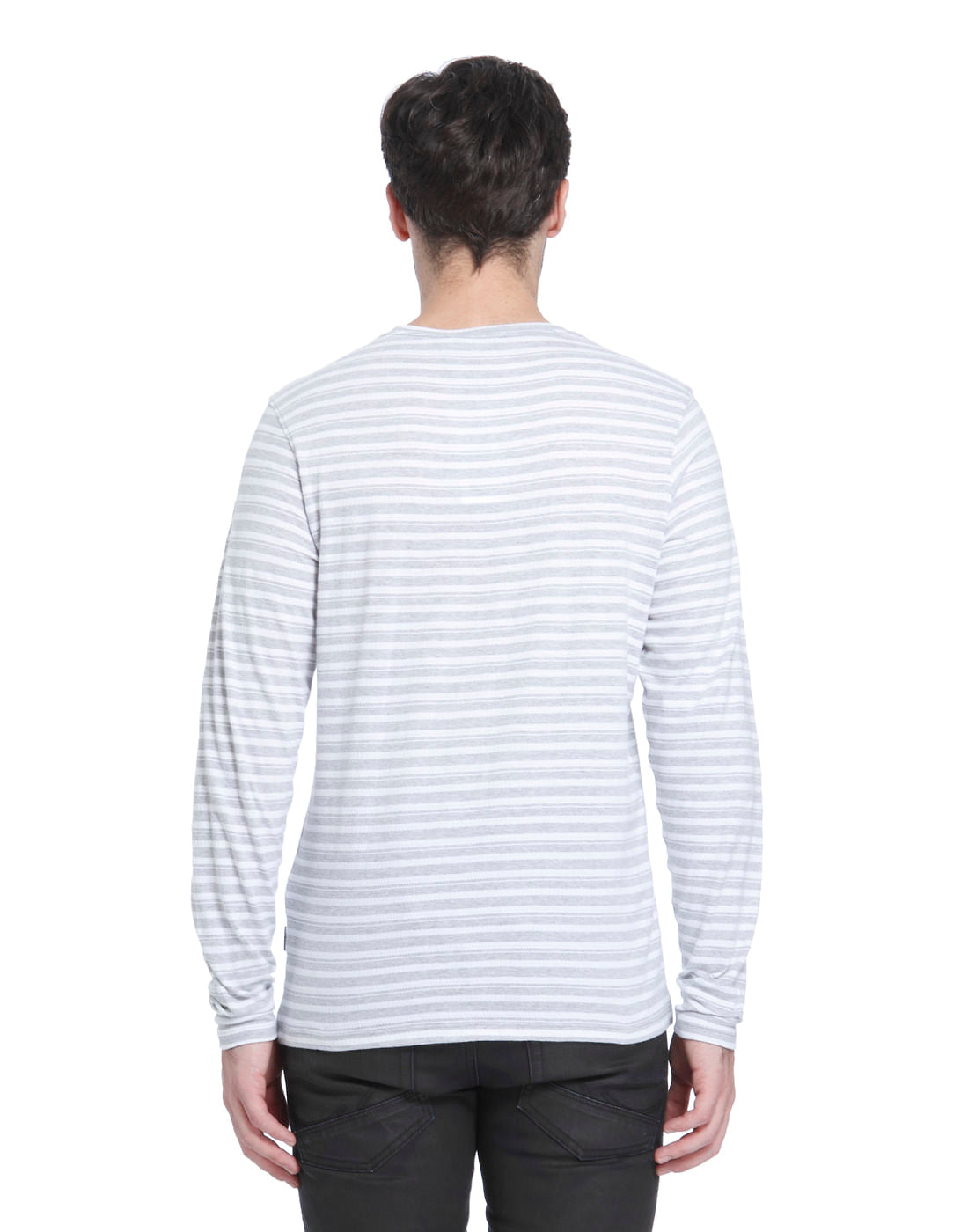 White Striped Crew Neck T-Shirt