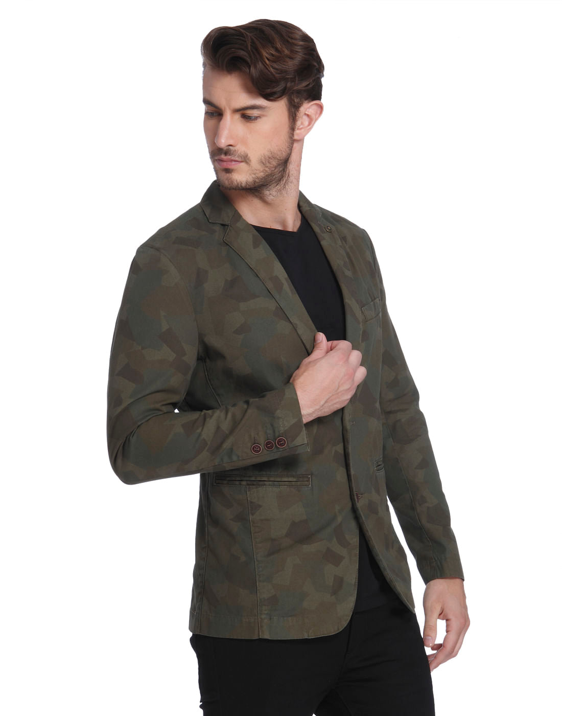 Camo Print Blazer