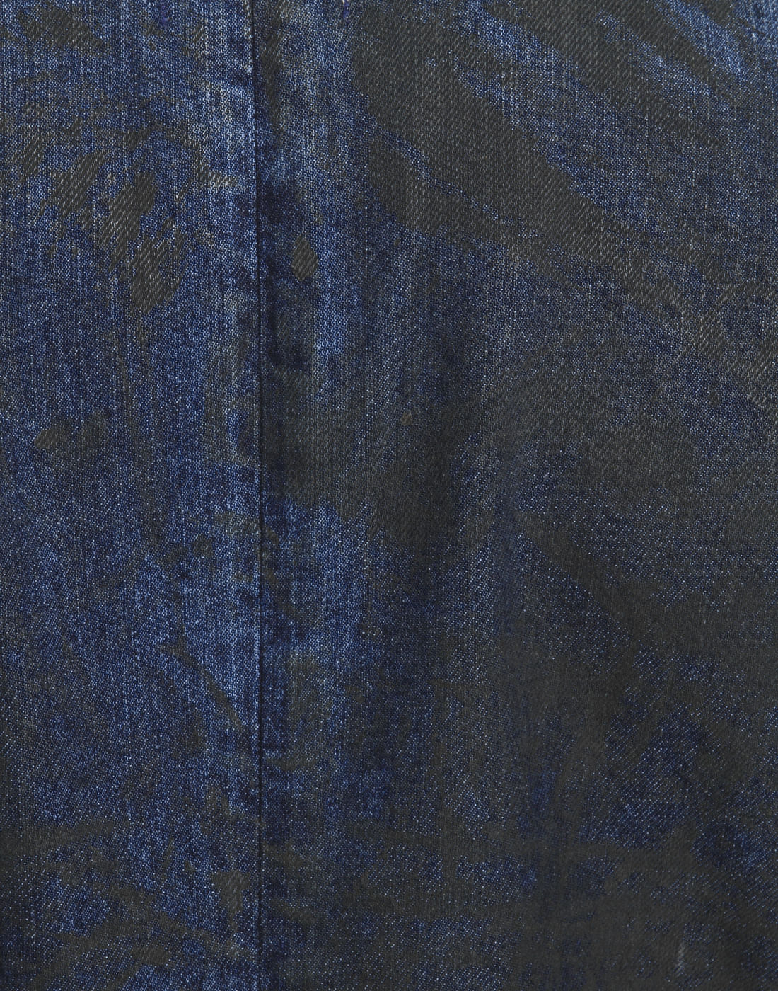 Dark Blue Denim Textured Blazer