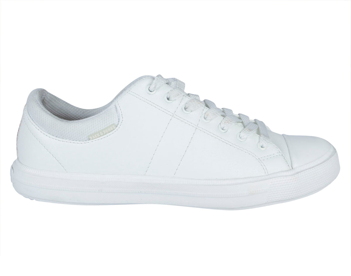 White Faux Suede Sneakers - 6