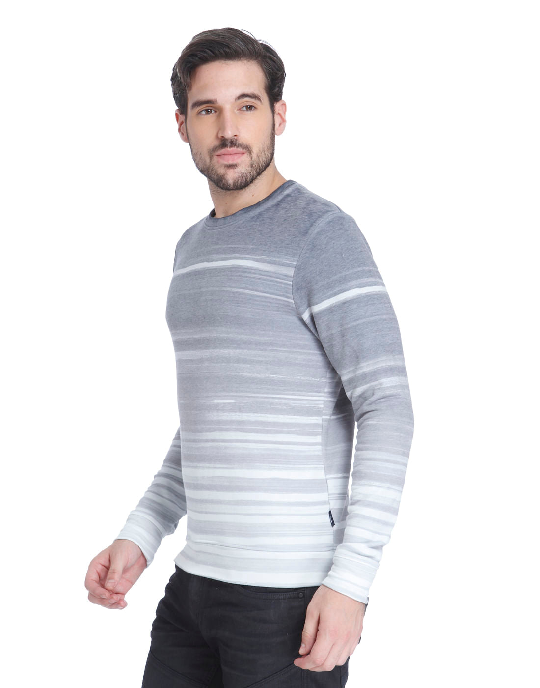 White Ombre Effect Sweatshirt