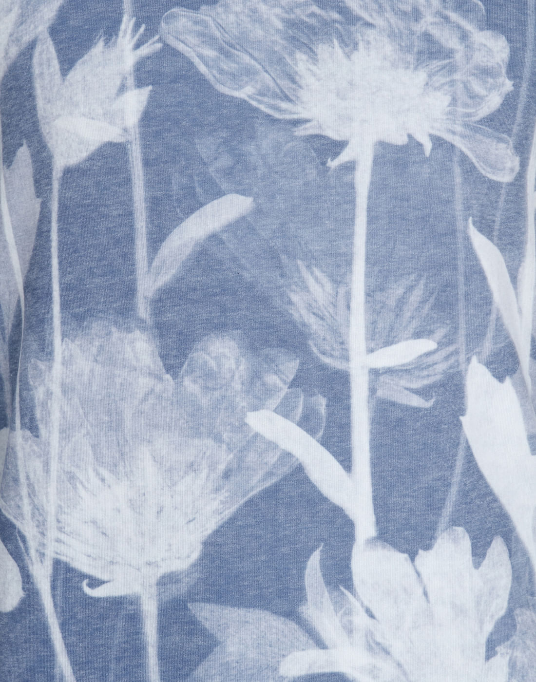 Blue Floral Print Sweatshirt