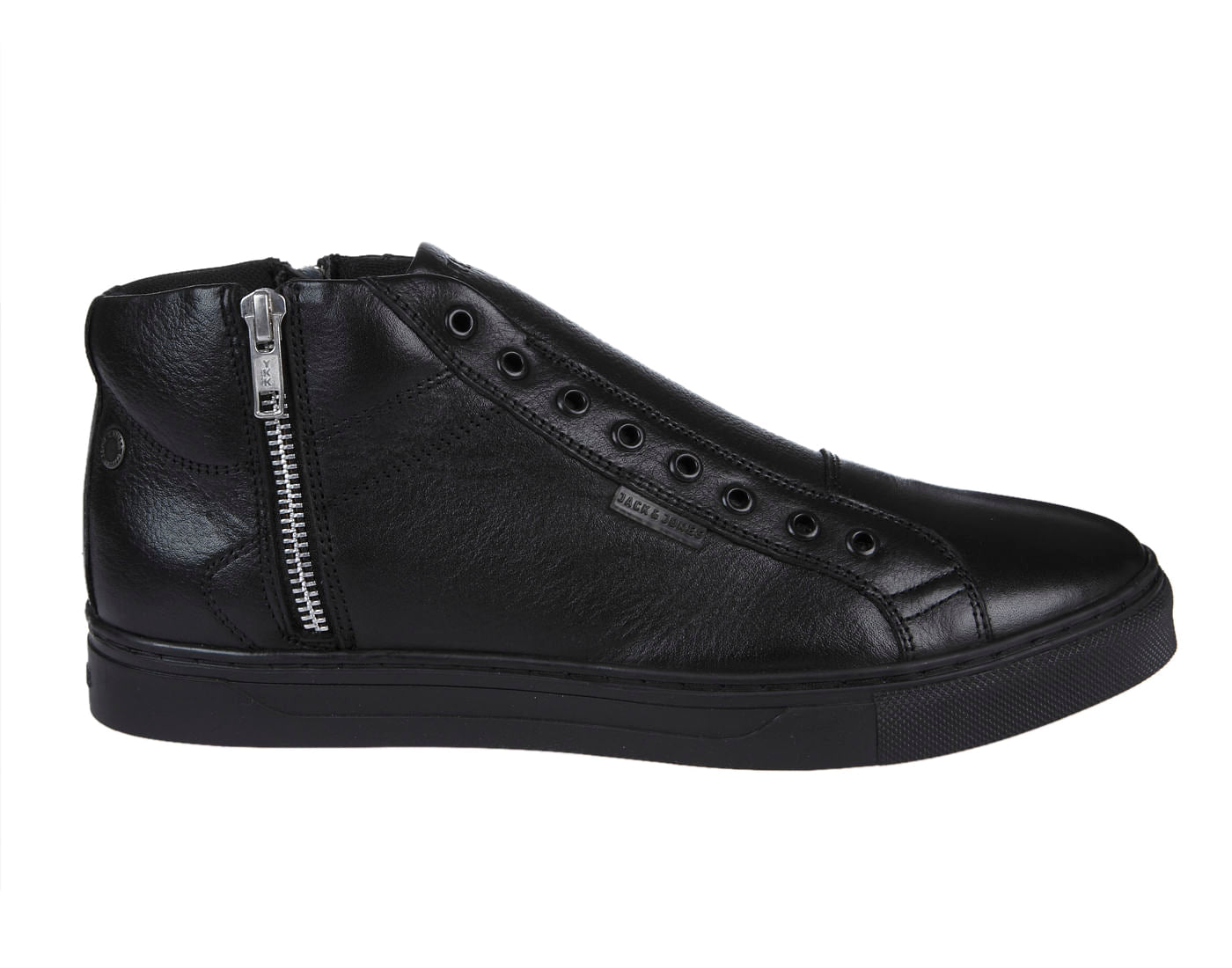 Black Zip Up High Top Sneakers