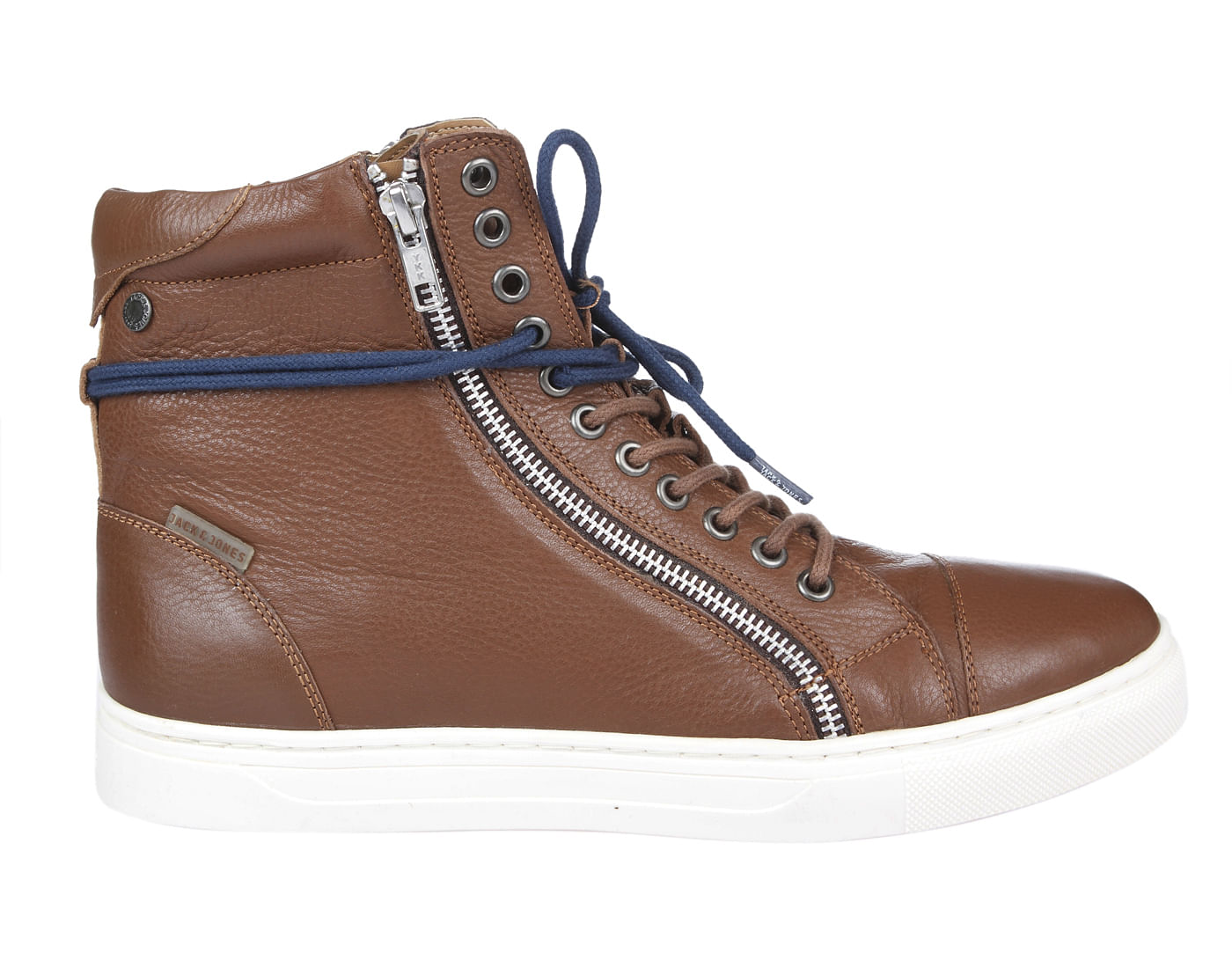 Tan High Top Leather Sneakers
