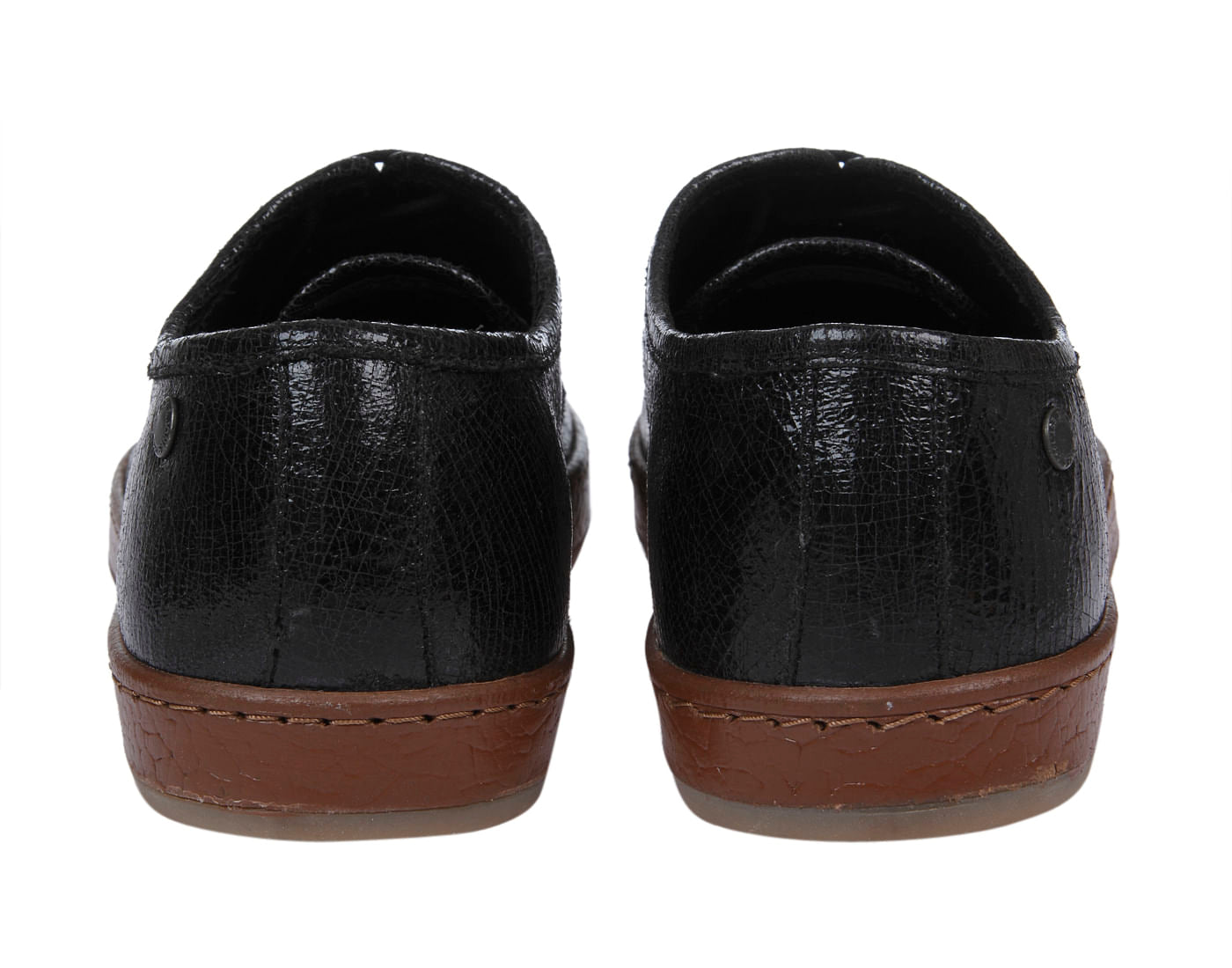 Black & Brown Leather Sneakers