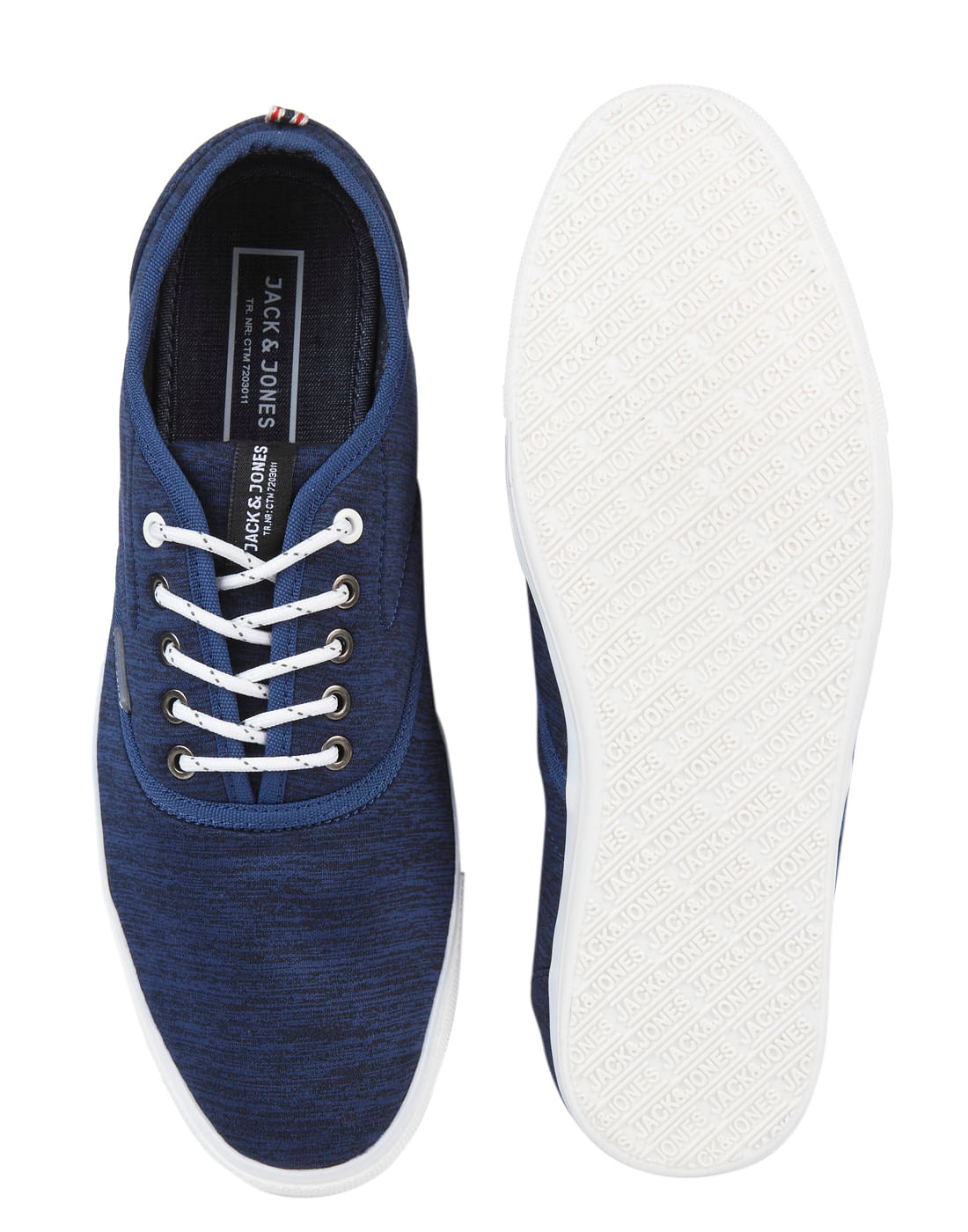Blue Textured Sneakers