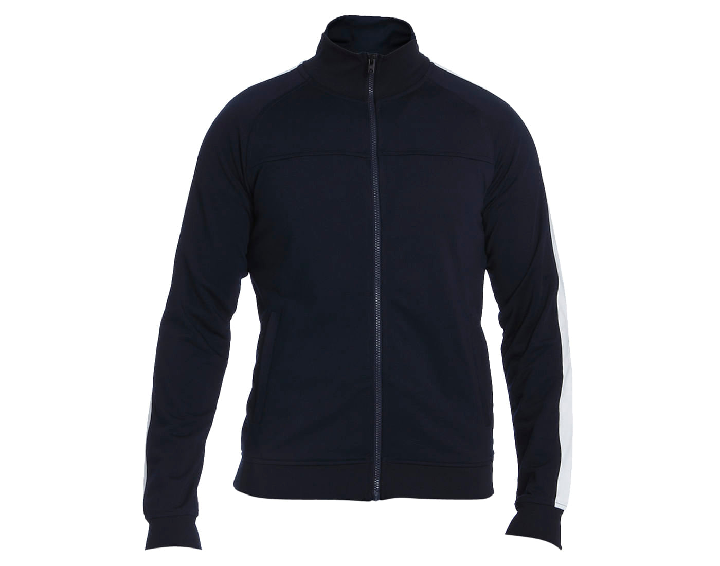 Dark Blue Turtle Neck Zip Up Sweatshirt