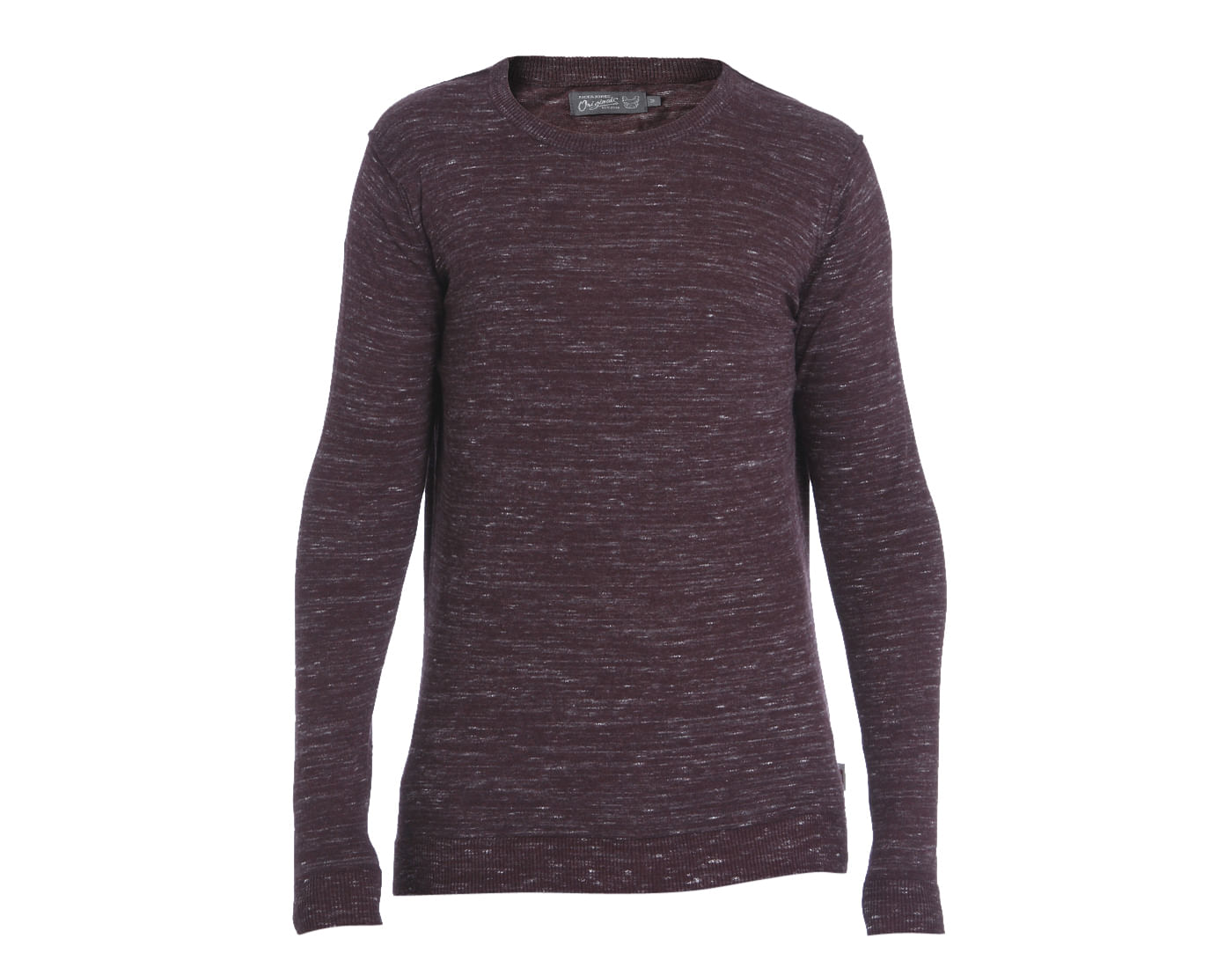 Red Knit Crew Neck Sweatshirt