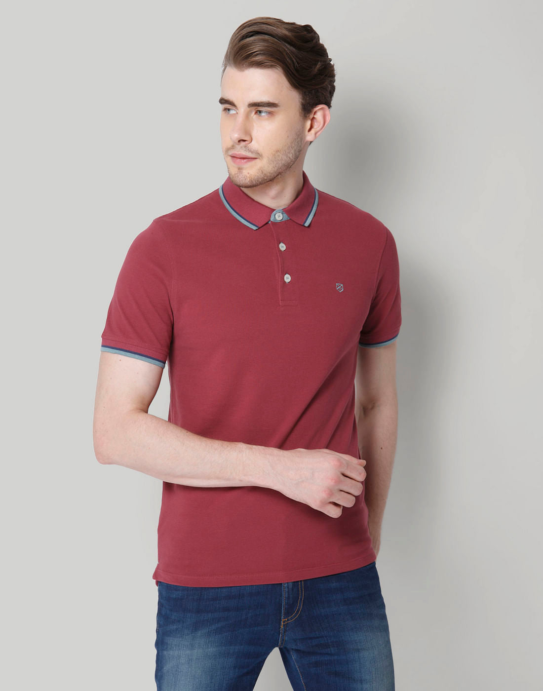 Maroon Polo T-Shirt - S