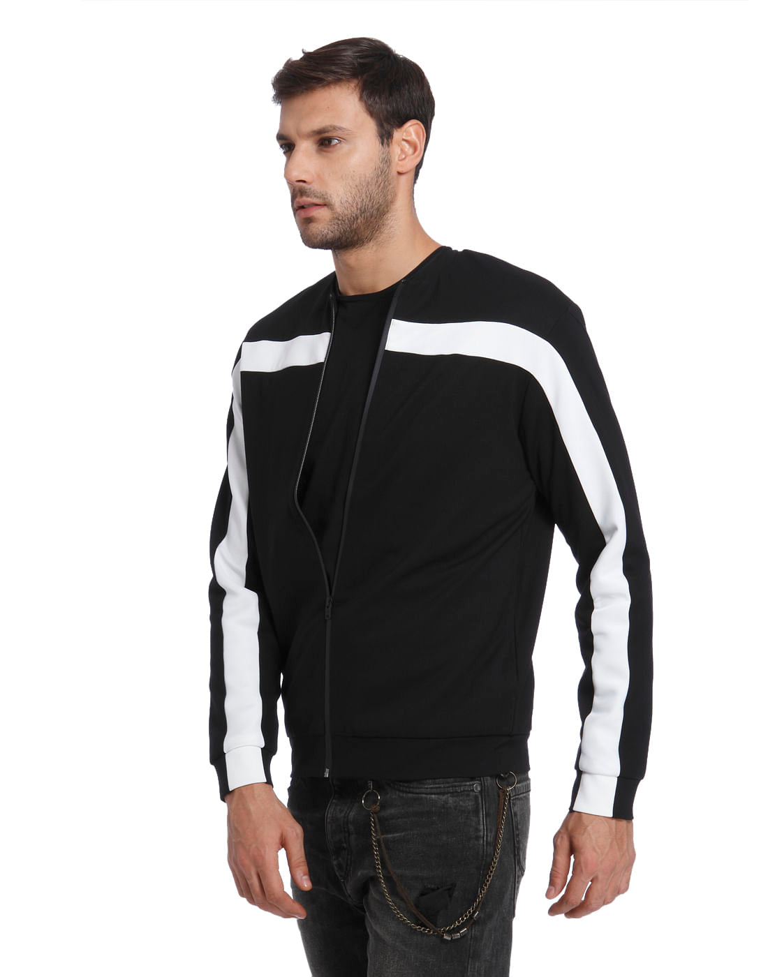 Black & White Bomber Jacket