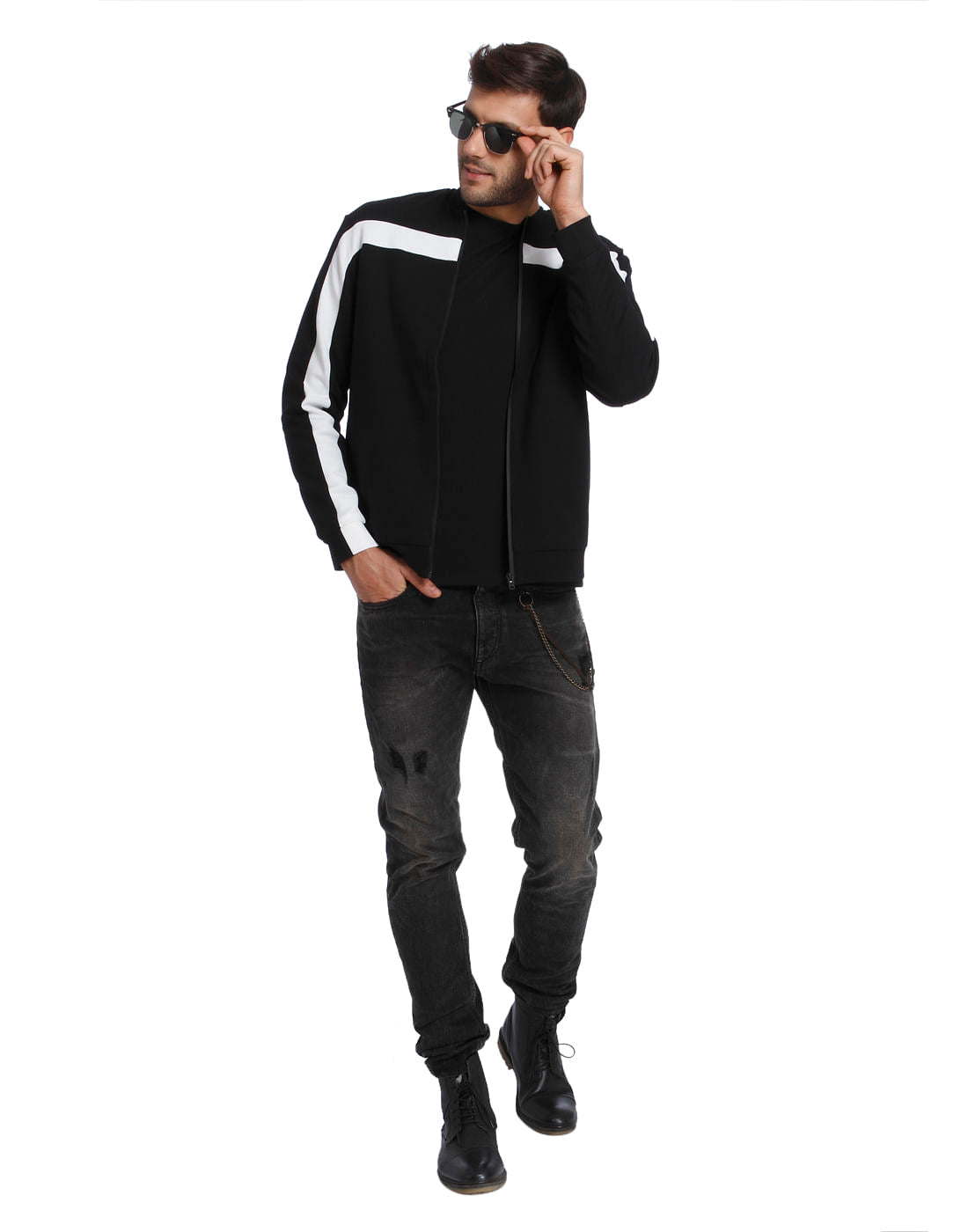 Black & White Bomber Jacket