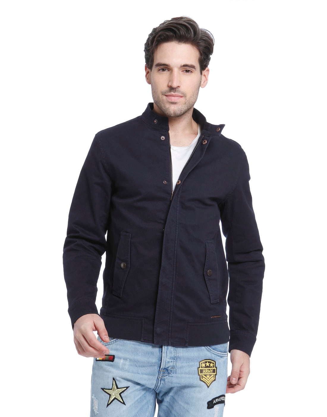 Dark Blue Bomber Jacket - S