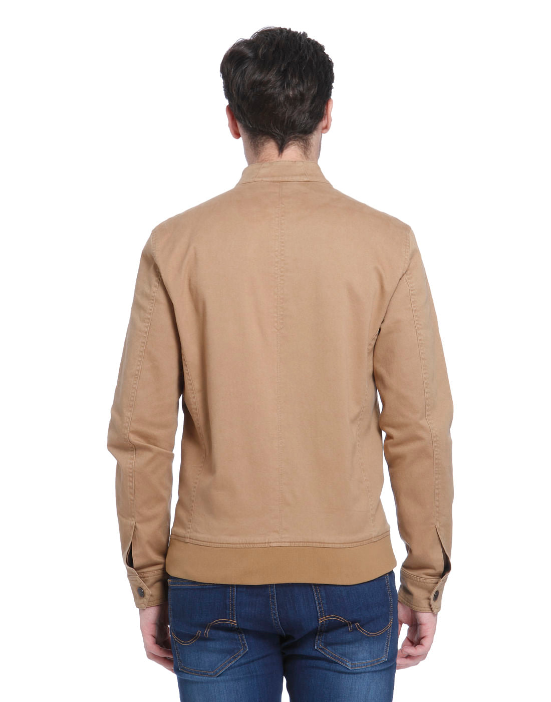 Beige Bomber Jacket
