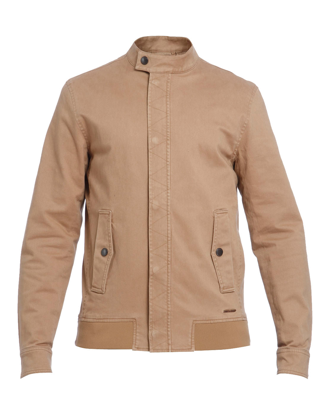Beige Bomber Jacket
