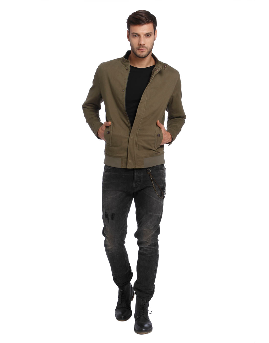 Olive Green Bomber Jacket
