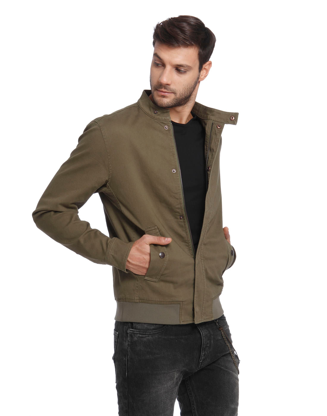 Olive Green Bomber Jacket