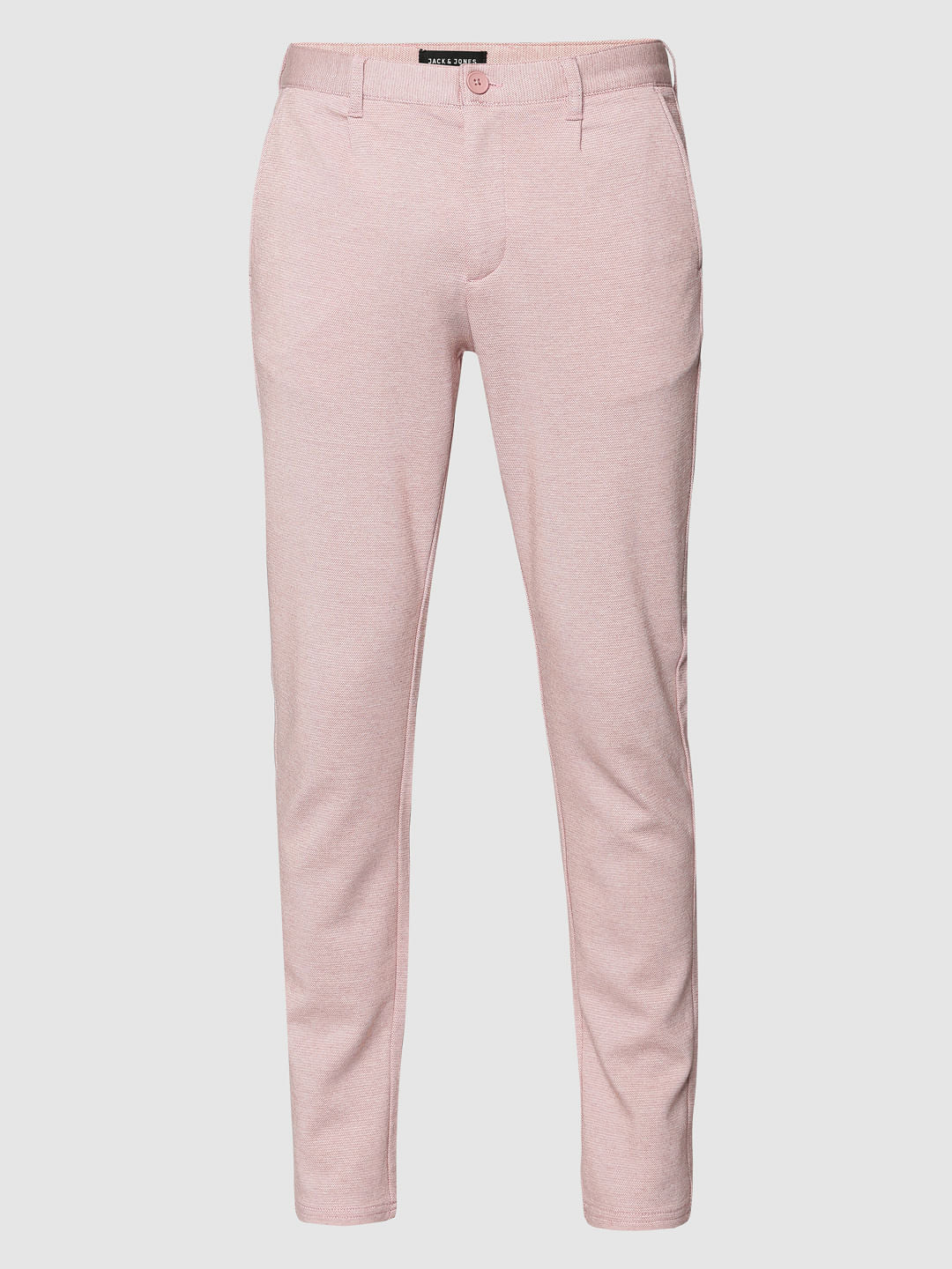 Pink Mid Rise Regular Fit Trousers