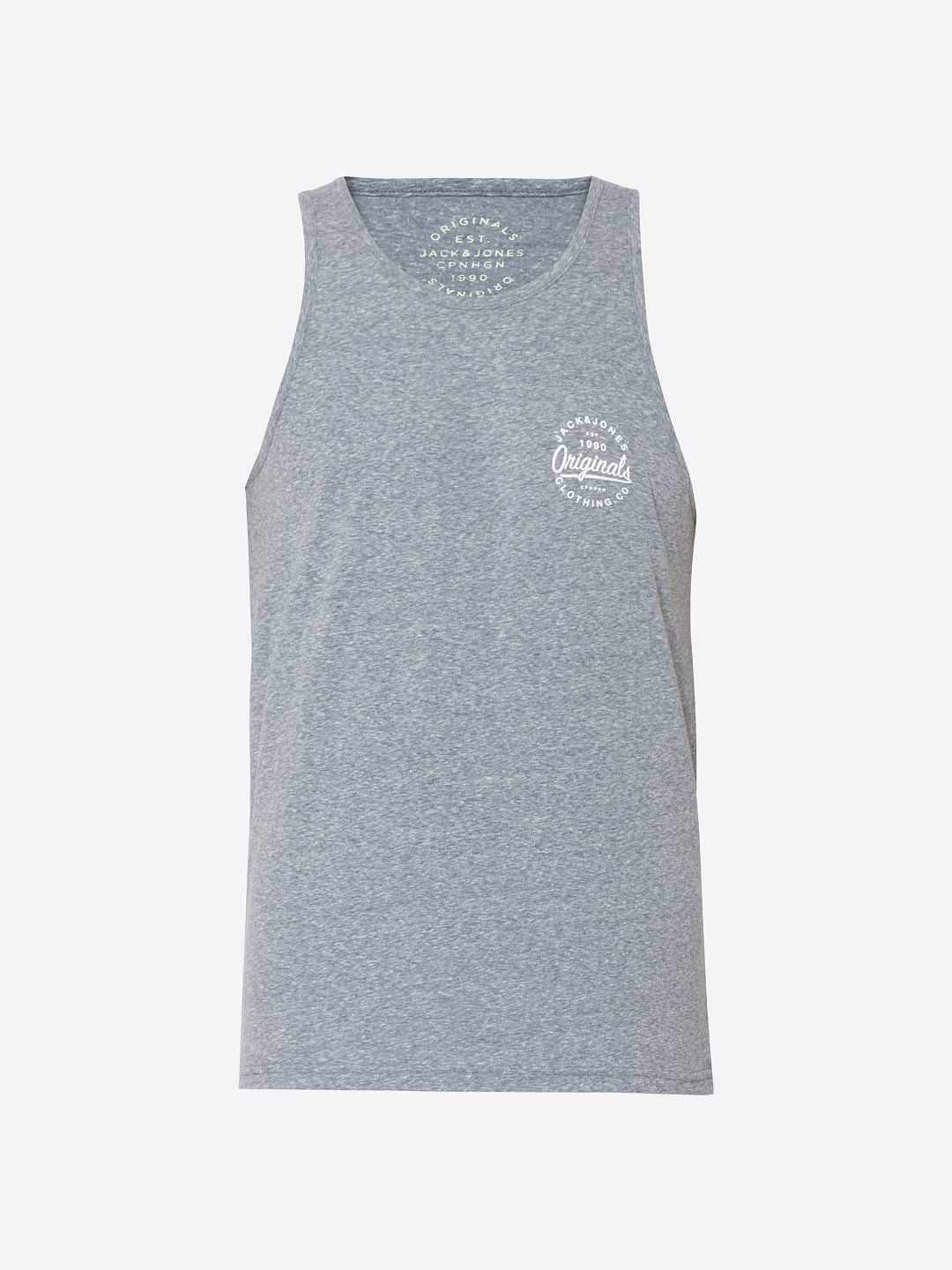 Blue Logo Print Tank Top