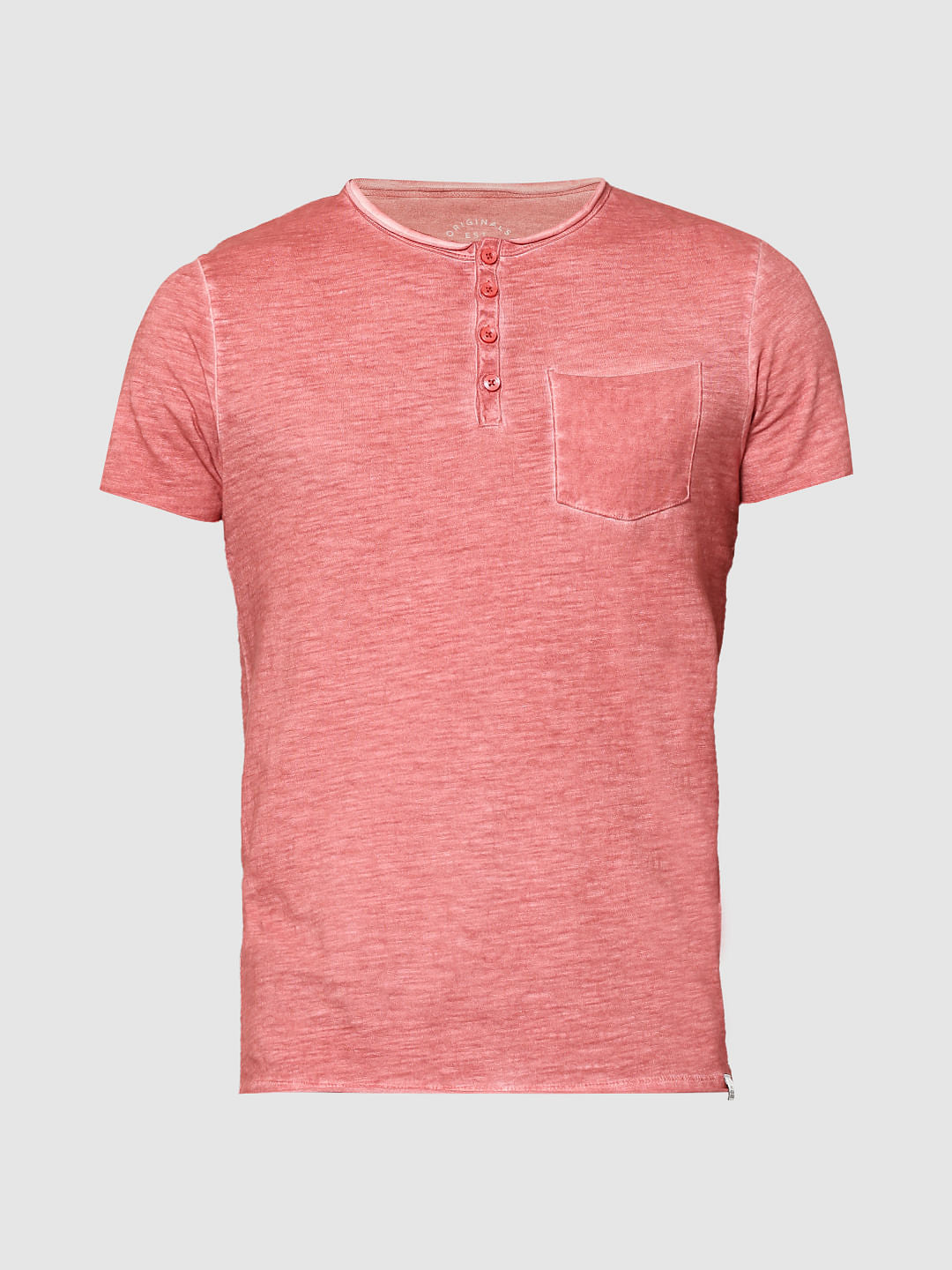 Red Henley T-Shirt