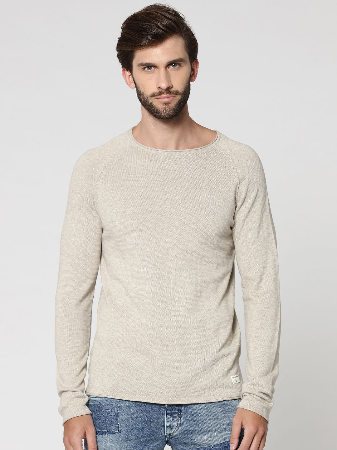 Off White Raglan Sleeves Sweatshirt - S