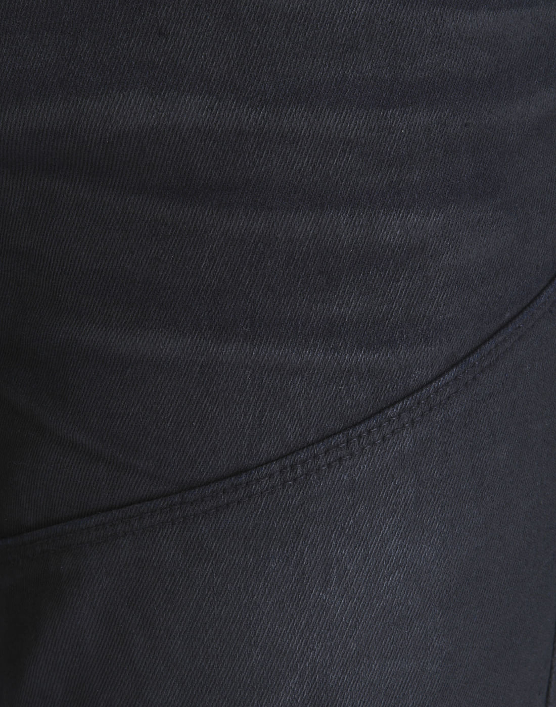 Black Low Rise Slim Fit Biker Jeans