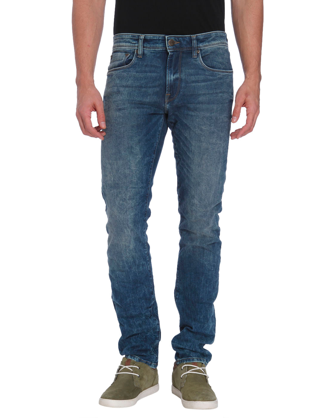 Dark Blue Low Rise Slim Fit Jeans - 28/32