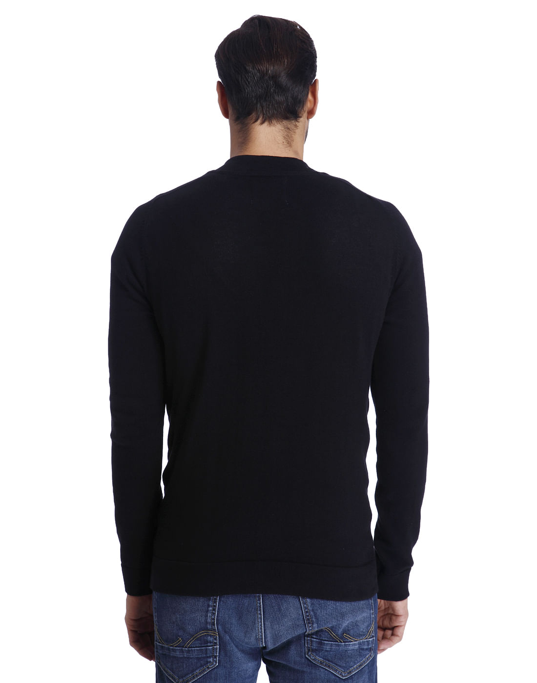 Black Quilted Zip Up Cardigan