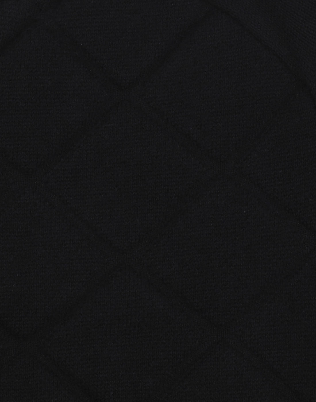 Black Quilted Zip Up Cardigan
