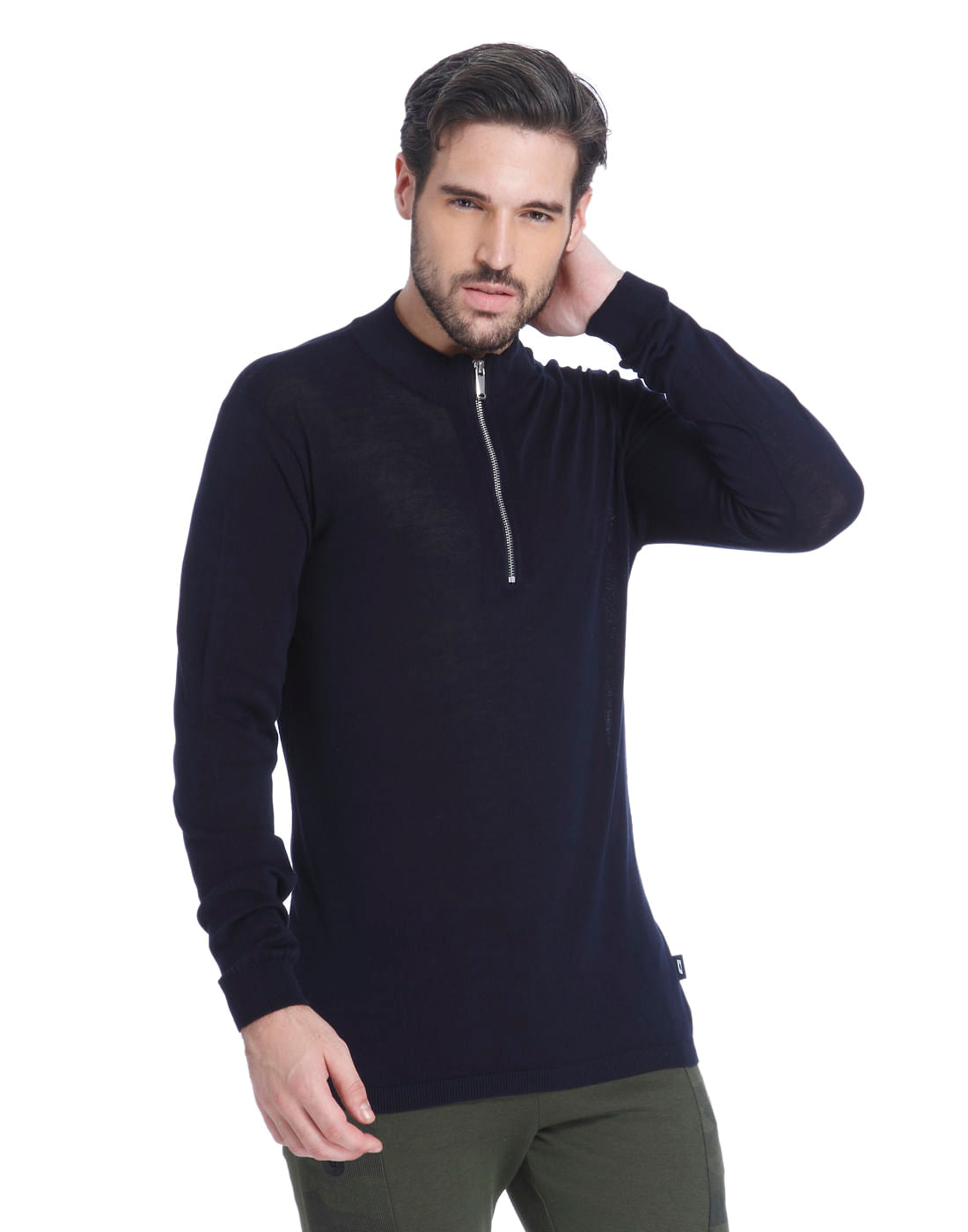 Blue Zip Up Sweatshirt - S