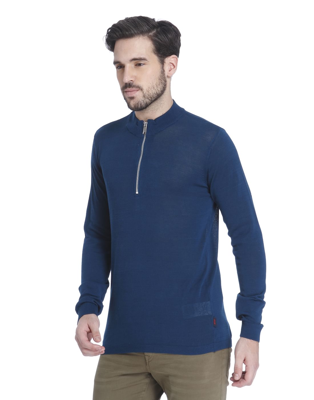 Teal Blue Zip Up Sweatshirt