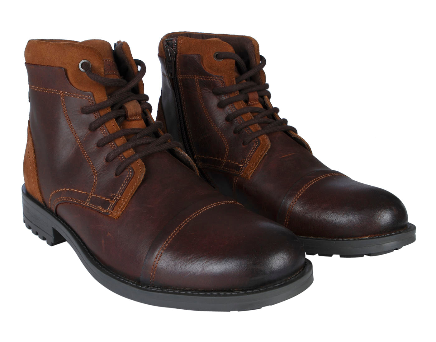 Brown Leather & Suede Boots