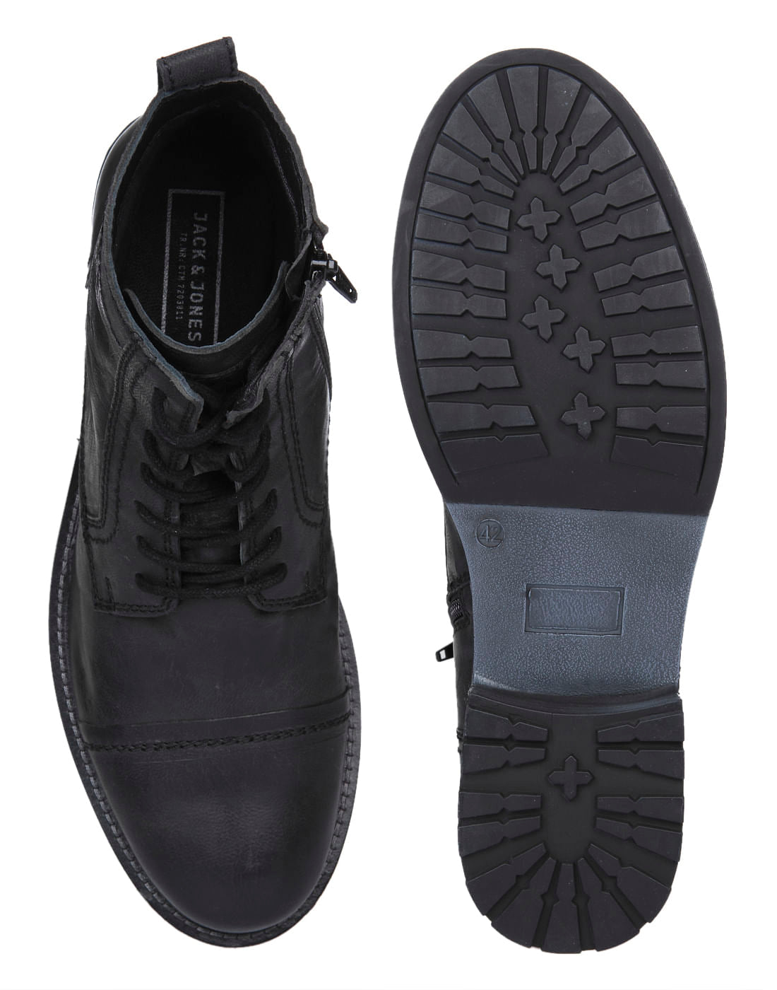 Black High Top Leather Boots