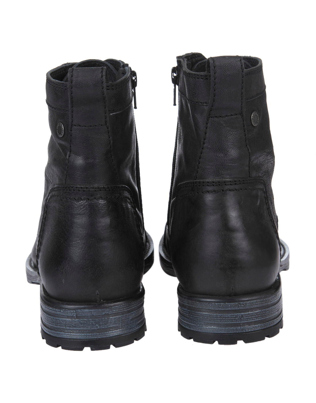 Black High Top Leather Boots