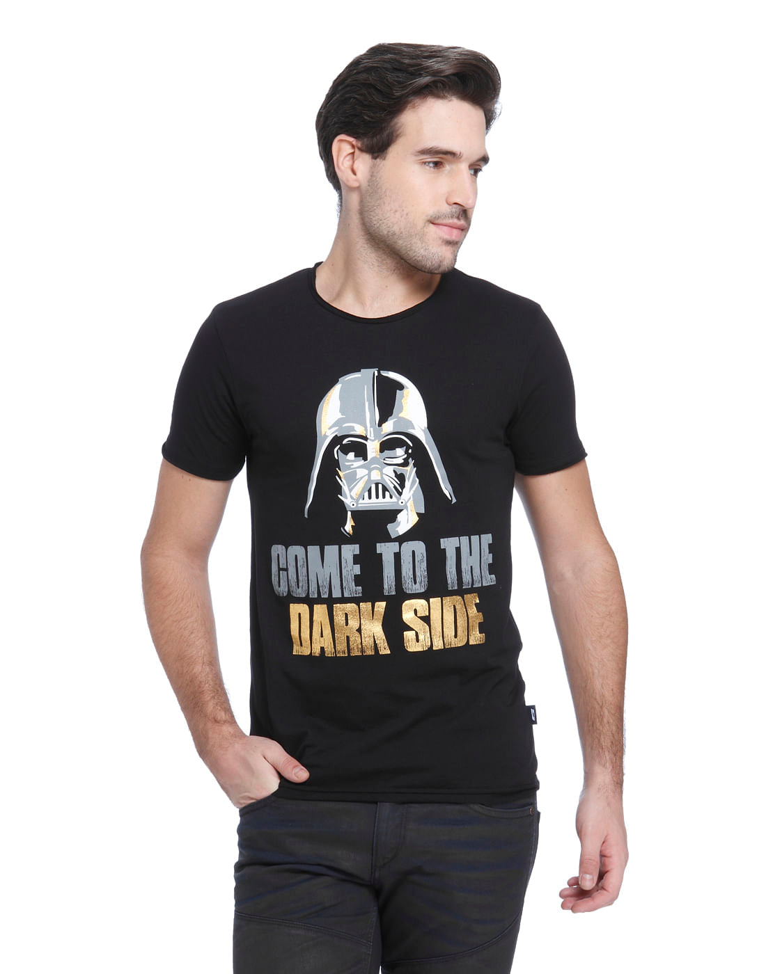 Star Wars Black Slogan Print Crew Neck T-Shirt - S