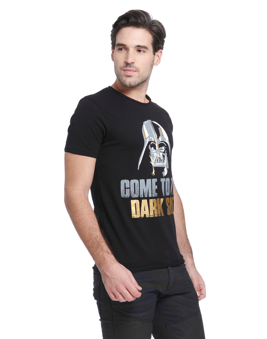 Star Wars Black Slogan Print Crew Neck T-Shirt
