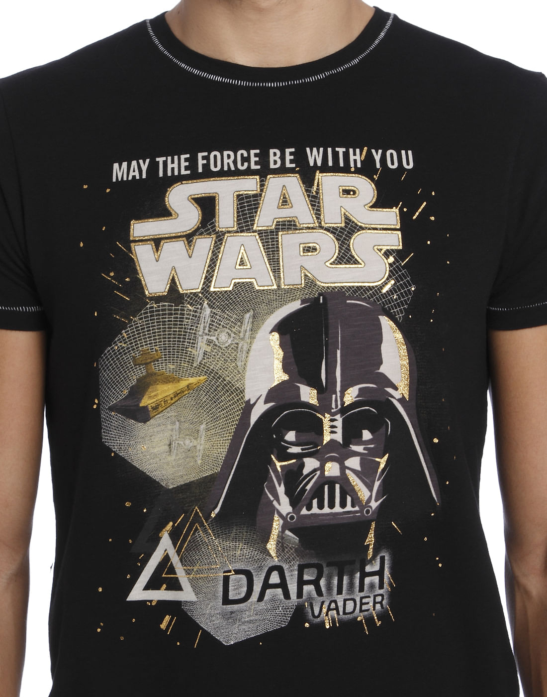 Star Wars Black Darth Vader Print Crew Neck T-Shirt